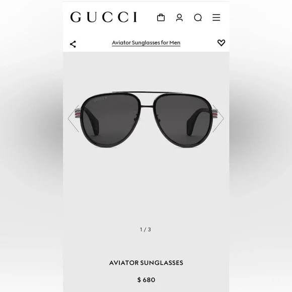 Gucci | Accessories | Authentic Gucci Aviator Sunglasses  display picture 3